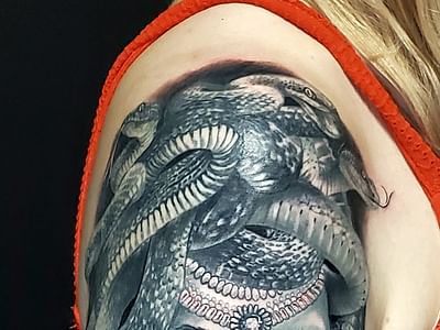 Varnished Anatomy Tattoo