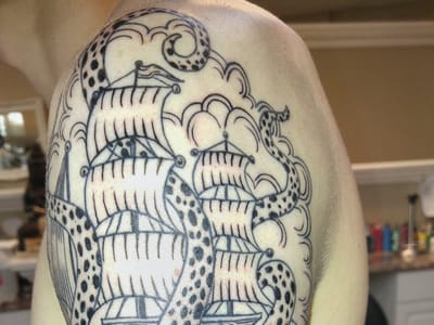 White Lotus Custom Tattoo