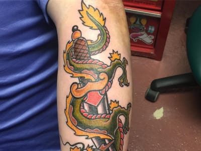 Whittling Wizard Tattoo