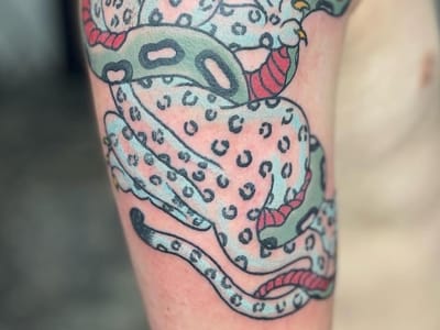 Wolf and Flame Tattoo